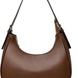Cute Crescent Shoulder Bag - Spacious Vegan Leather Handbag, 10.24x8.27 Inches